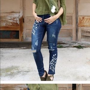 L&B  lucky & blessed  cherry blossom embroidered